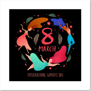 International Womens Day March 8 Posters and Art